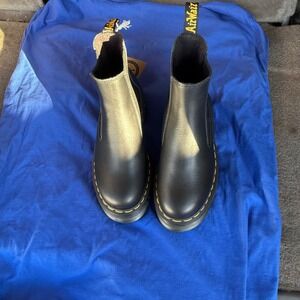 Dr Martens 2976 Chelsea Boots Black Leather Platform Chunky Sole Women US 6 UK 4